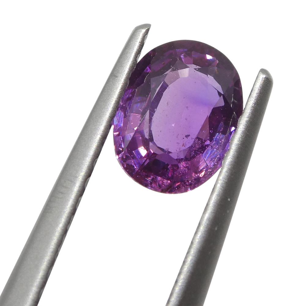 0.96ct Oval Pink Sapphire from East Africa, Unheated For Sale 11