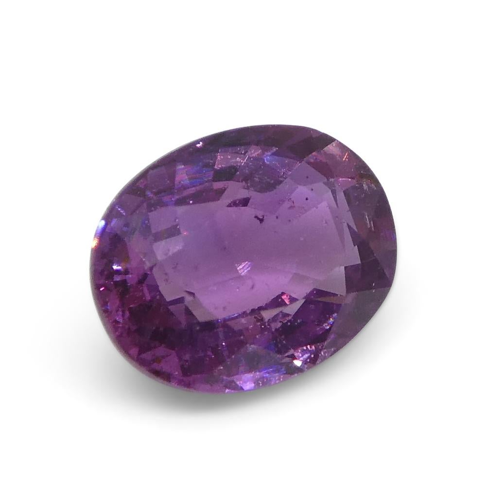 0.96ct Oval Pink Sapphire from East Africa, Unheated For Sale 14