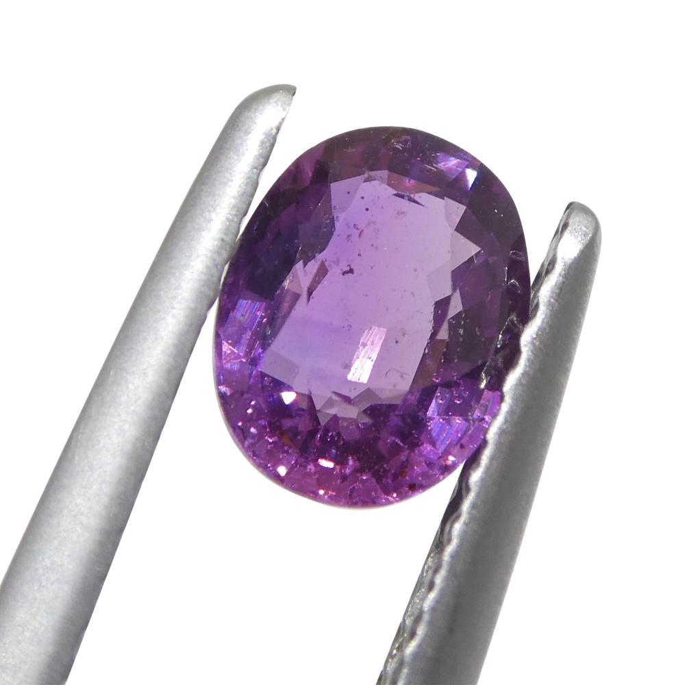 Brilliant Cut 0.96ct Oval Pink Sapphire from East Africa, Unheated For Sale