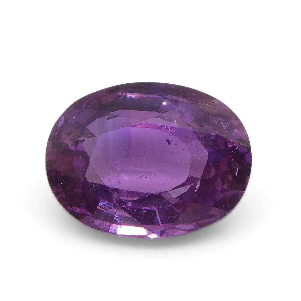 0.96ct Oval Pink Sapphire from East Africa, Unheated In New Condition For Sale In Toronto, Ontario