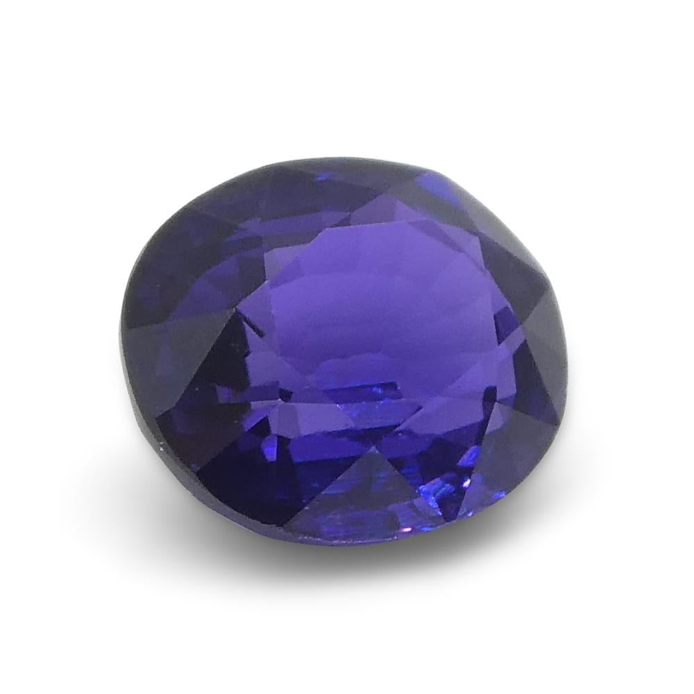 Saphir violet ovale de 0.96 carat, non chauffé, de Madagascar en vente 8