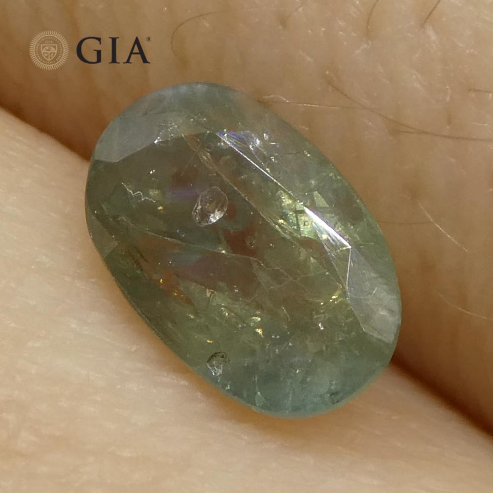 0.96ct Oval Yellowish Green to Purple Alexandrite GIA Certified Unheated   For Sale 9