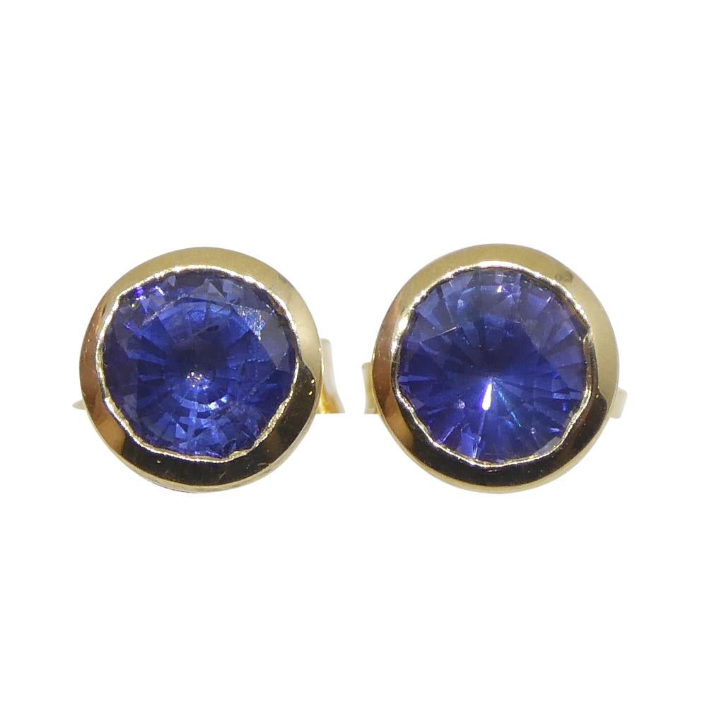  

Introducing our stunning 0.96 carat Round Blue Sapphire Stud Earrings, a timeless blend of sophistication and allure, delicately set in 14k Yellow Gold.



These earrings feature a pair of captivating Sri Lankan Sapphires, each measuring 4.79 x