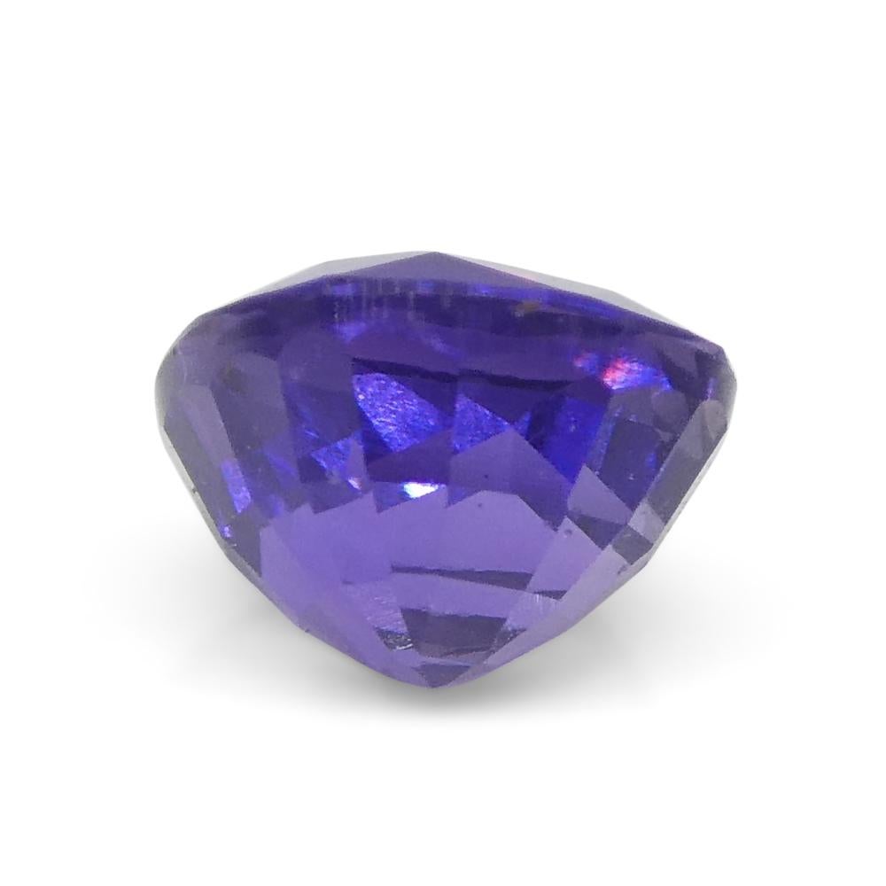 0.96ct Square Cushion Purple Sapphire from East Africa, Unheated For Sale 6