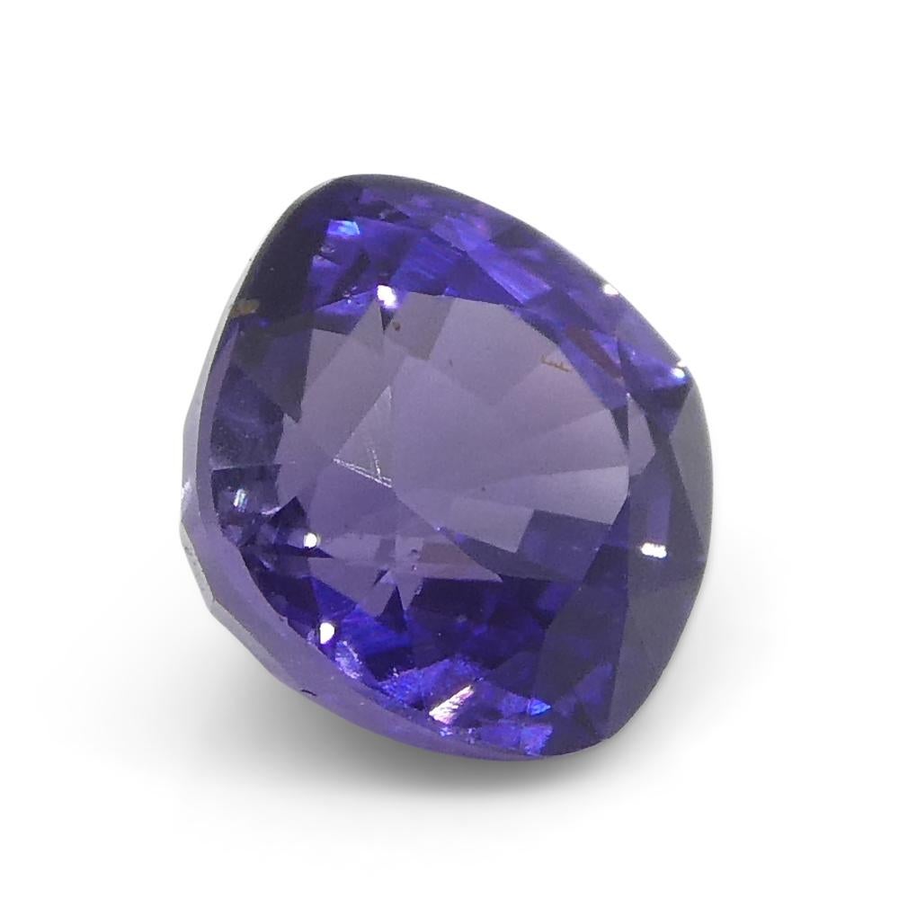 0.96ct Square Cushion Purple Sapphire from East Africa, Unheated For Sale 4
