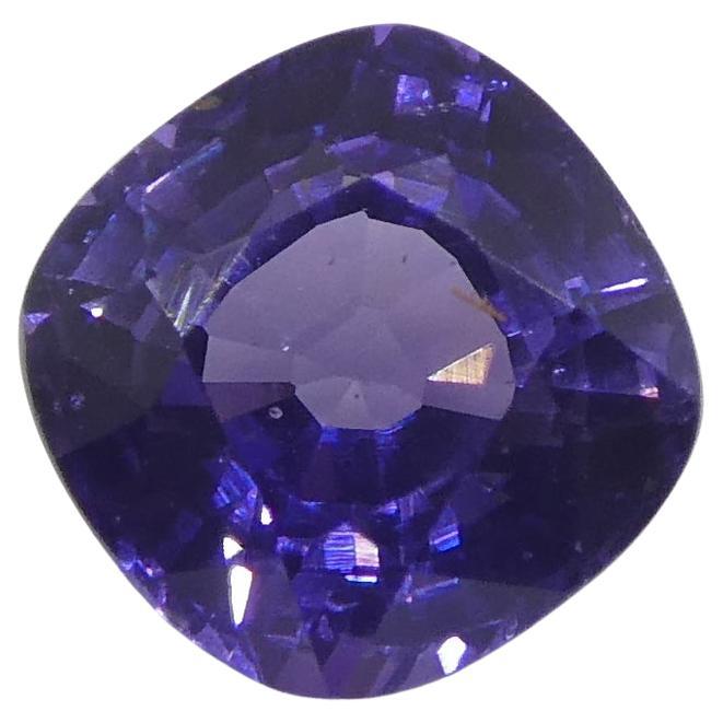 Zafiro púrpura cuadrado de 0,96 ct de África Oriental, sin calentar