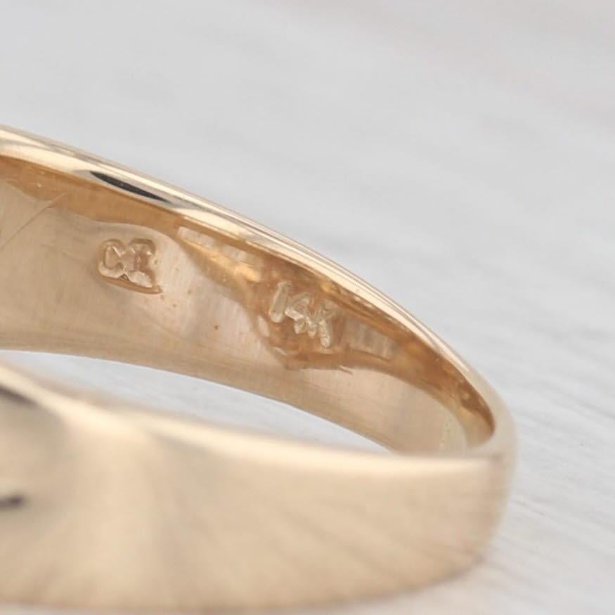 Women's 0.96ctw Round Diamond Engagement Ring 14k Yellow Gold Bypass Size 8.75