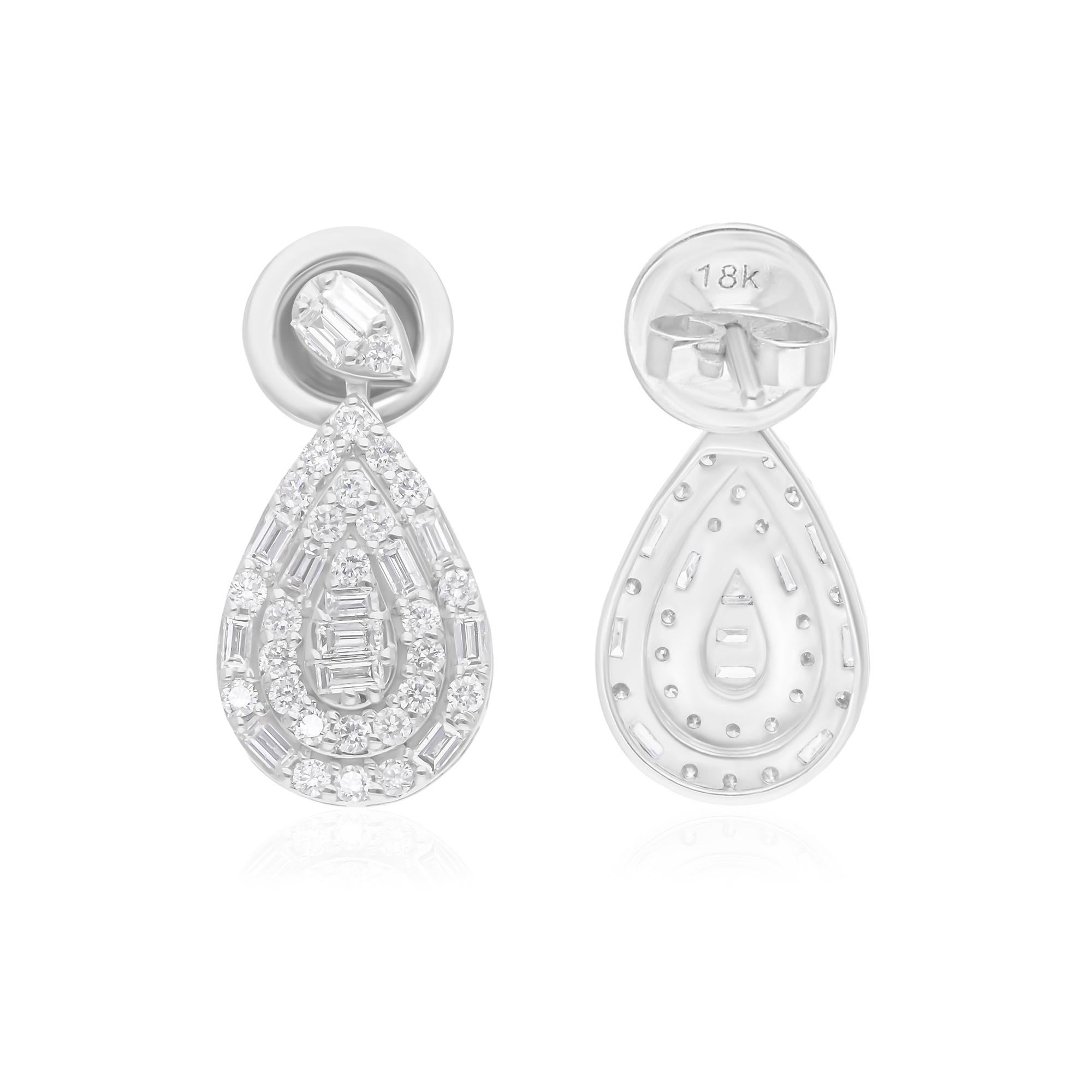 Cast from 14-karat gold, these exquisite earrings are handset with 0.97 carats of sparkling diamonds.

FOLLOW SPECTRUM JEWELS storefront to view the latest collection & exclusive pieces. Spectrum Jewels is proudly rated as a Top Seller on 1stdibs