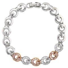 Bracelet en or rose et blanc de 0.97 carats