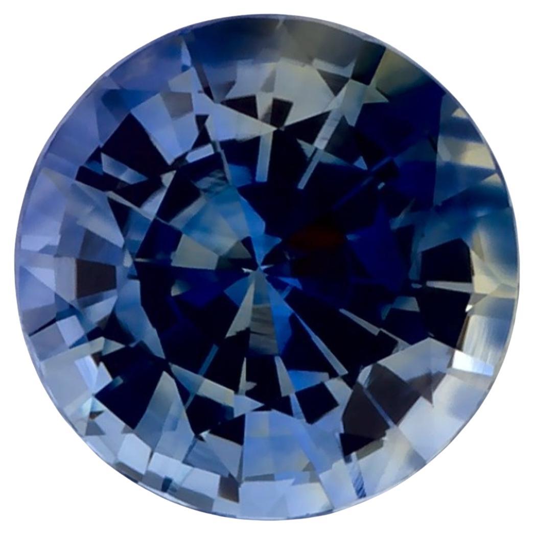 0.97 Karat Blauer runder Saphir, loser Edelstein