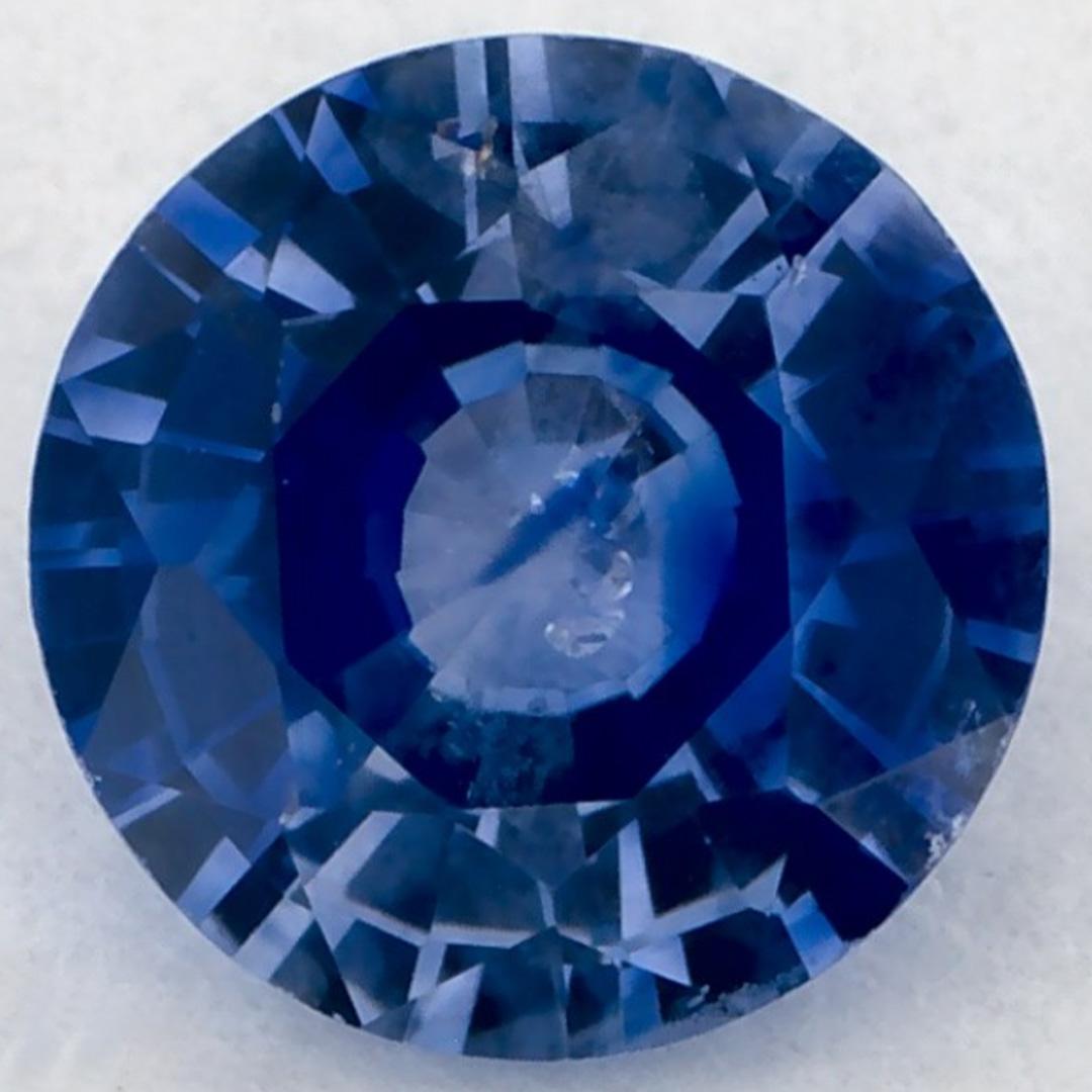 0.97 Ct Blue Sapphire Round Loose Gemstone (pierre précieuse en vrac) en vente