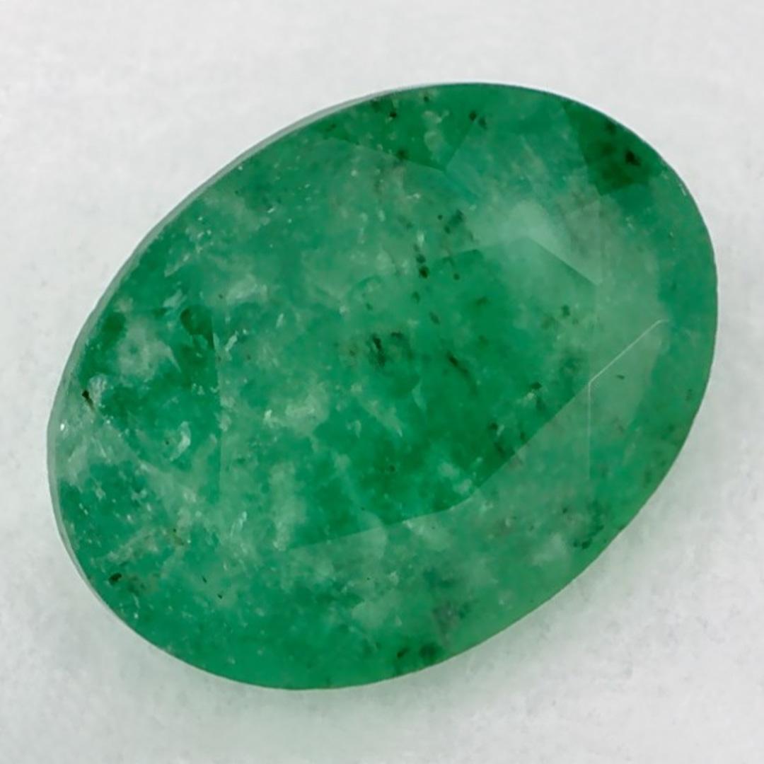 0.97 Karat Smaragd Oval Loser Edelstein (Ovalschliff) im Angebot