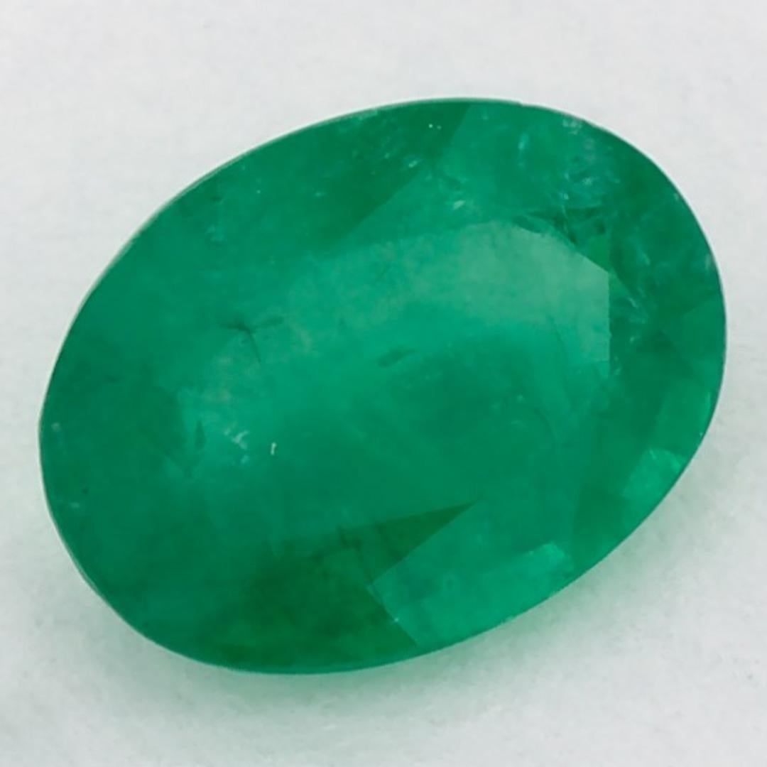 0.97 Karat Smaragd Oval Loser Edelstein (Ovalschliff) im Angebot