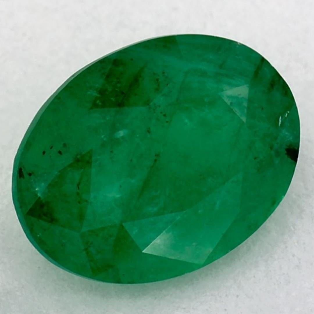 Gema suelta ovalada esmeralda de 0.97 qt Corte oval en venta