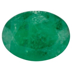 0.97 Karat Smaragd Oval Loser Edelstein