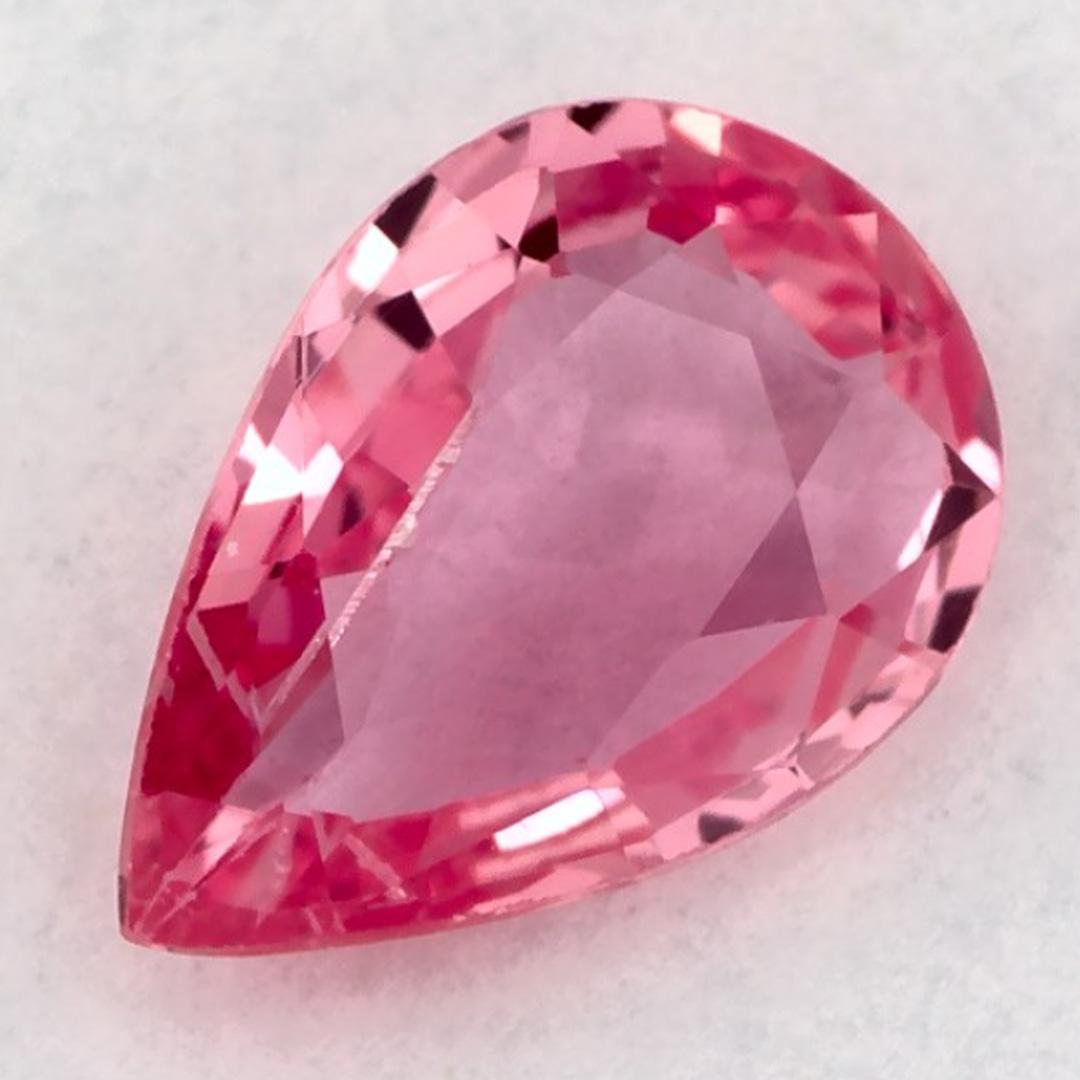 Taglio a goccia 0.97 carati di zaffiro rosa a pera sciolto in vendita