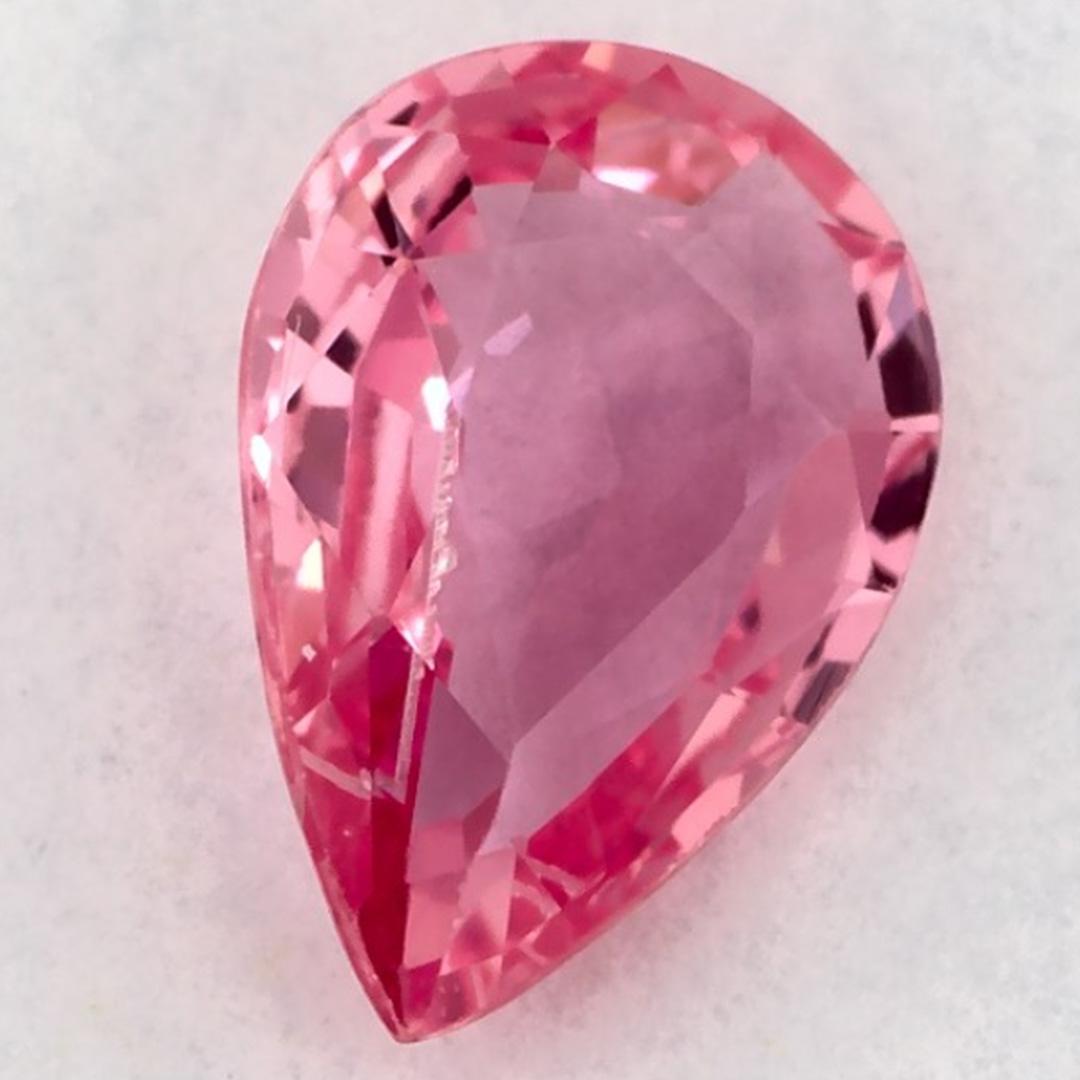 0.97 carati di zaffiro rosa a pera sciolto in vendita 2