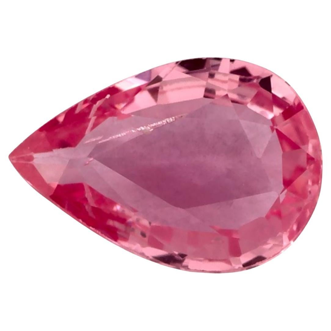 0.97 Ct Pink Sapphire Pear Loose Gemstone