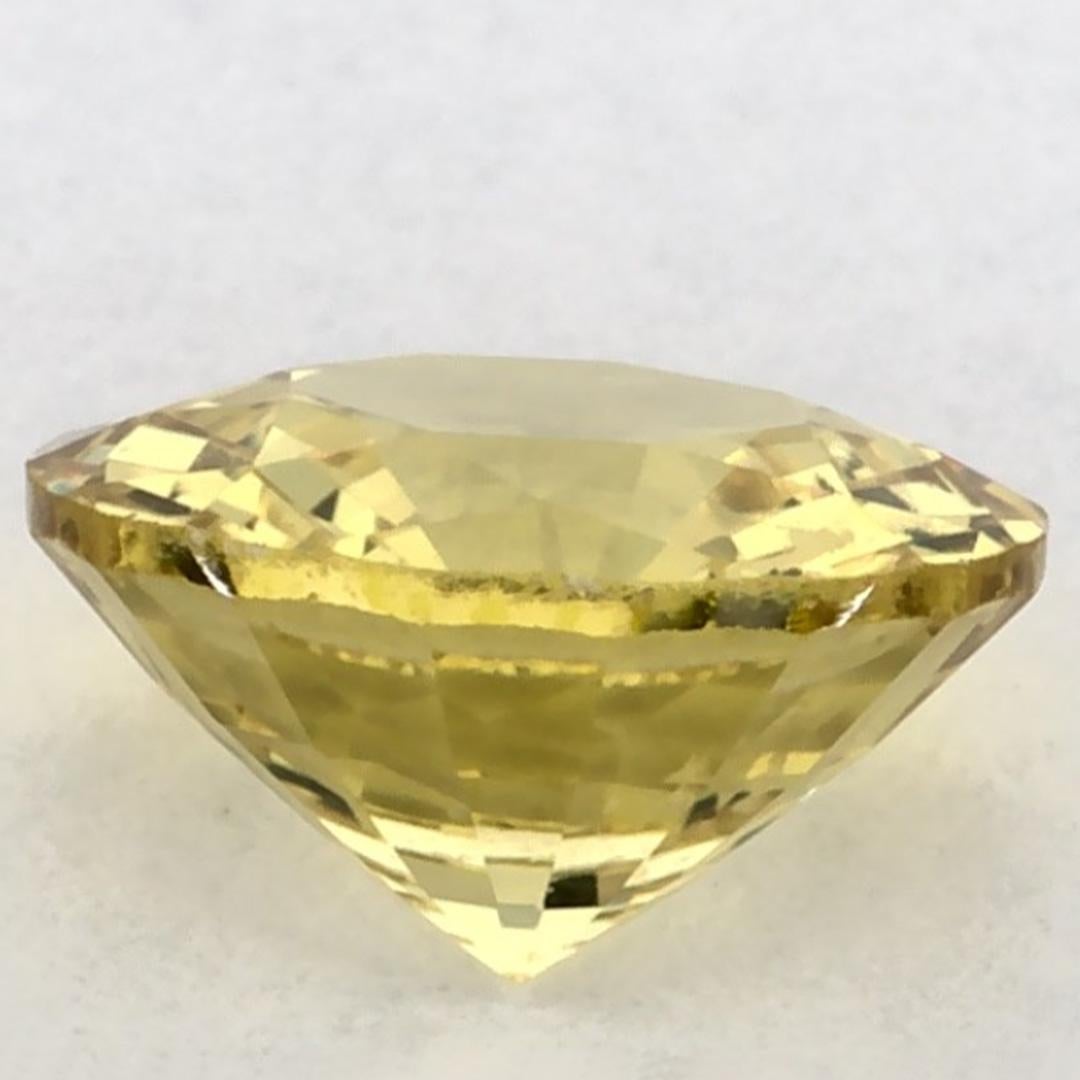 0.97 carati di zaffiro giallo rotondo sciolto In condizioni Nuovo in vendita a Fort Lee, NJ