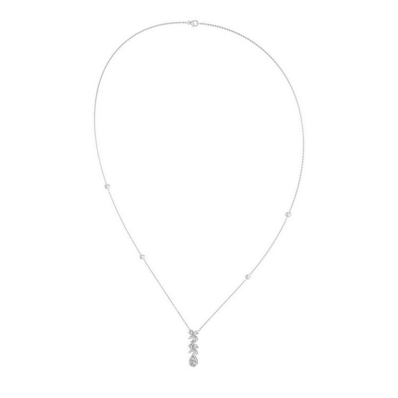 Moderno Diamanti 0,97 CTW in oro bianco 14K Collection'S Collana con pendente a goccia in vendita