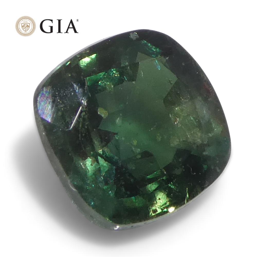 0.97ct Coussin Alexandrite bleu verdâtre à violet certifié GIA Madagascar Unhe en vente 5