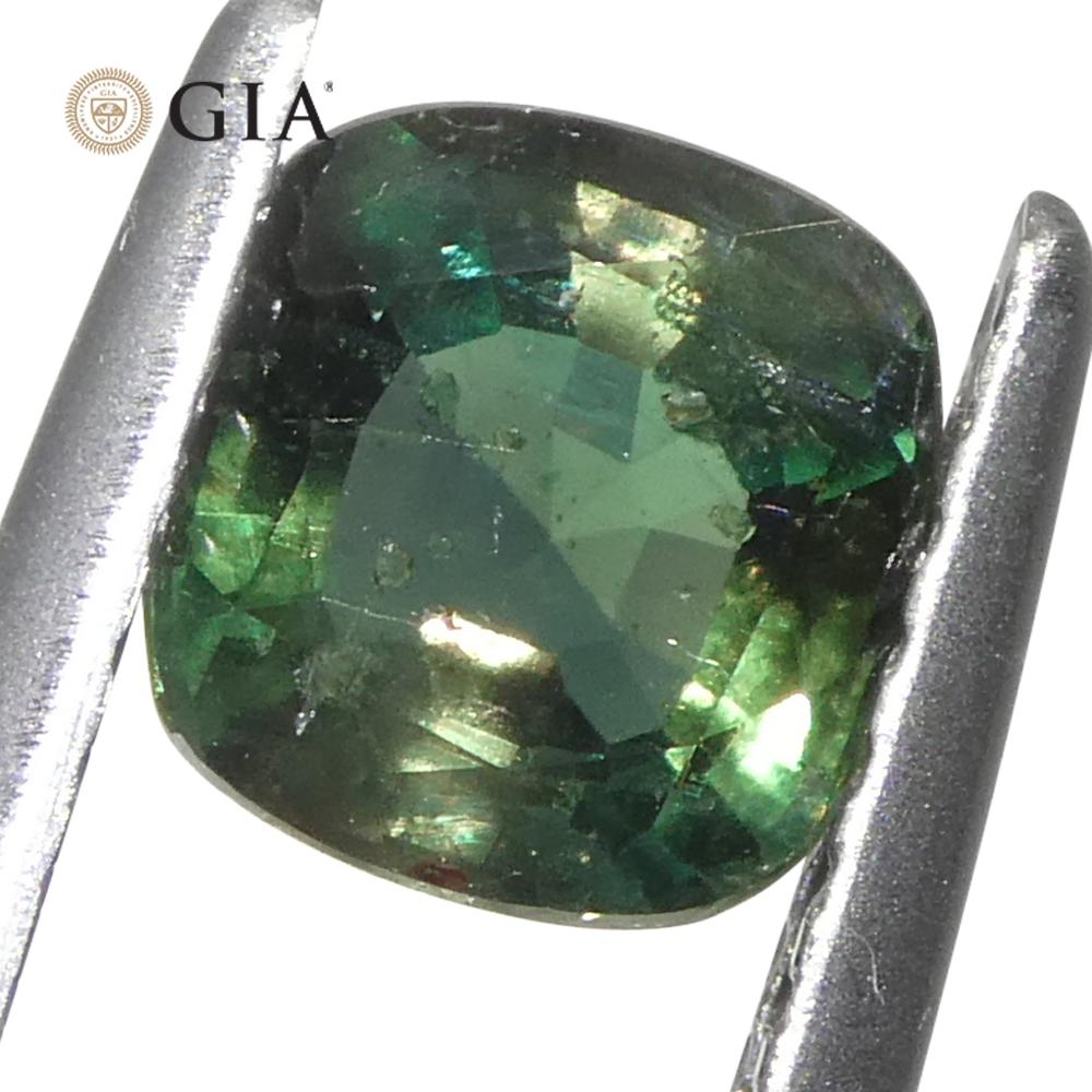 0.97ct Coussin Alexandrite bleu verdâtre à violet certifié GIA Madagascar Unhe Neuf - En vente à Toronto, Ontario