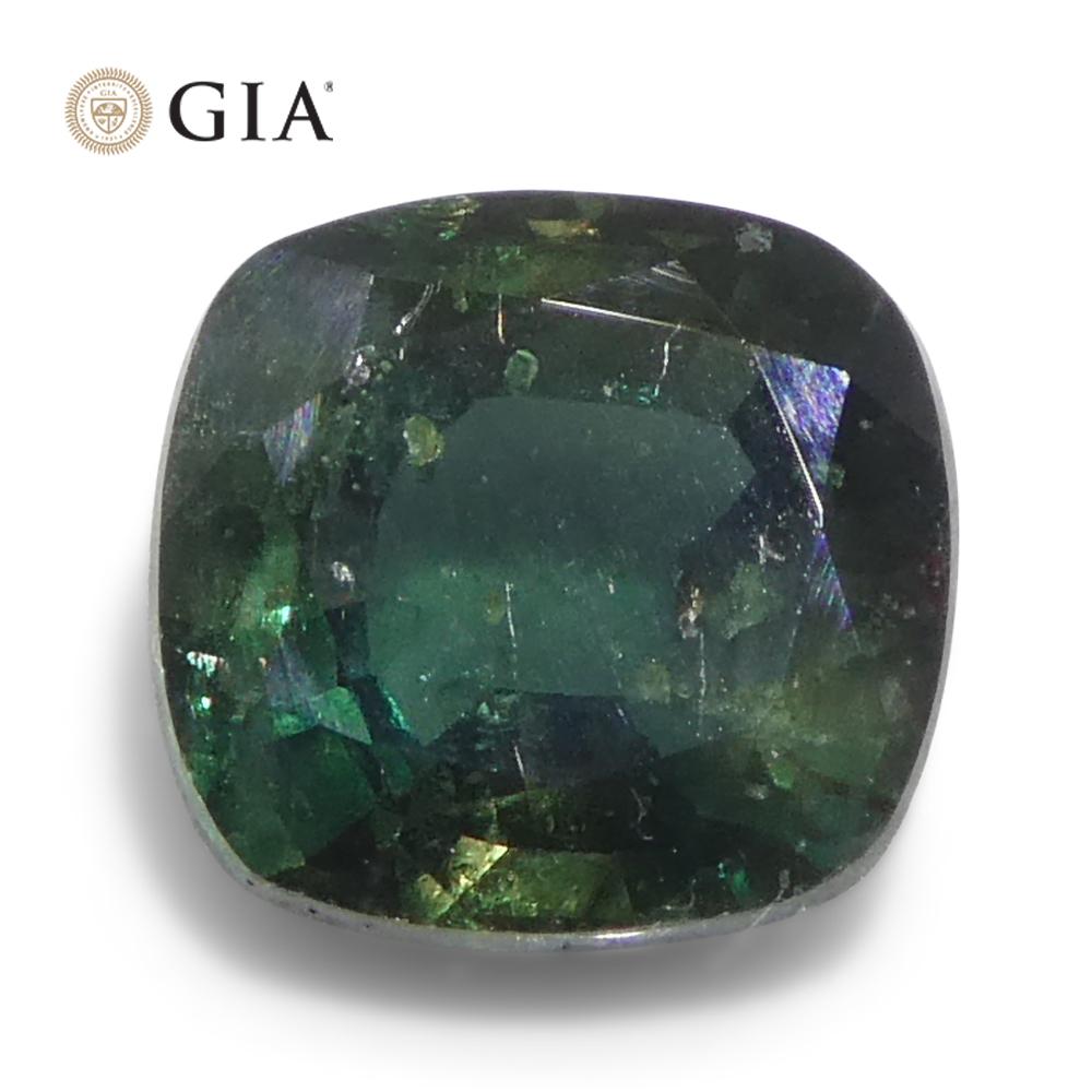 0.97ct Coussin Alexandrite bleu verdâtre à violet certifié GIA Madagascar Unhe Unisexe en vente