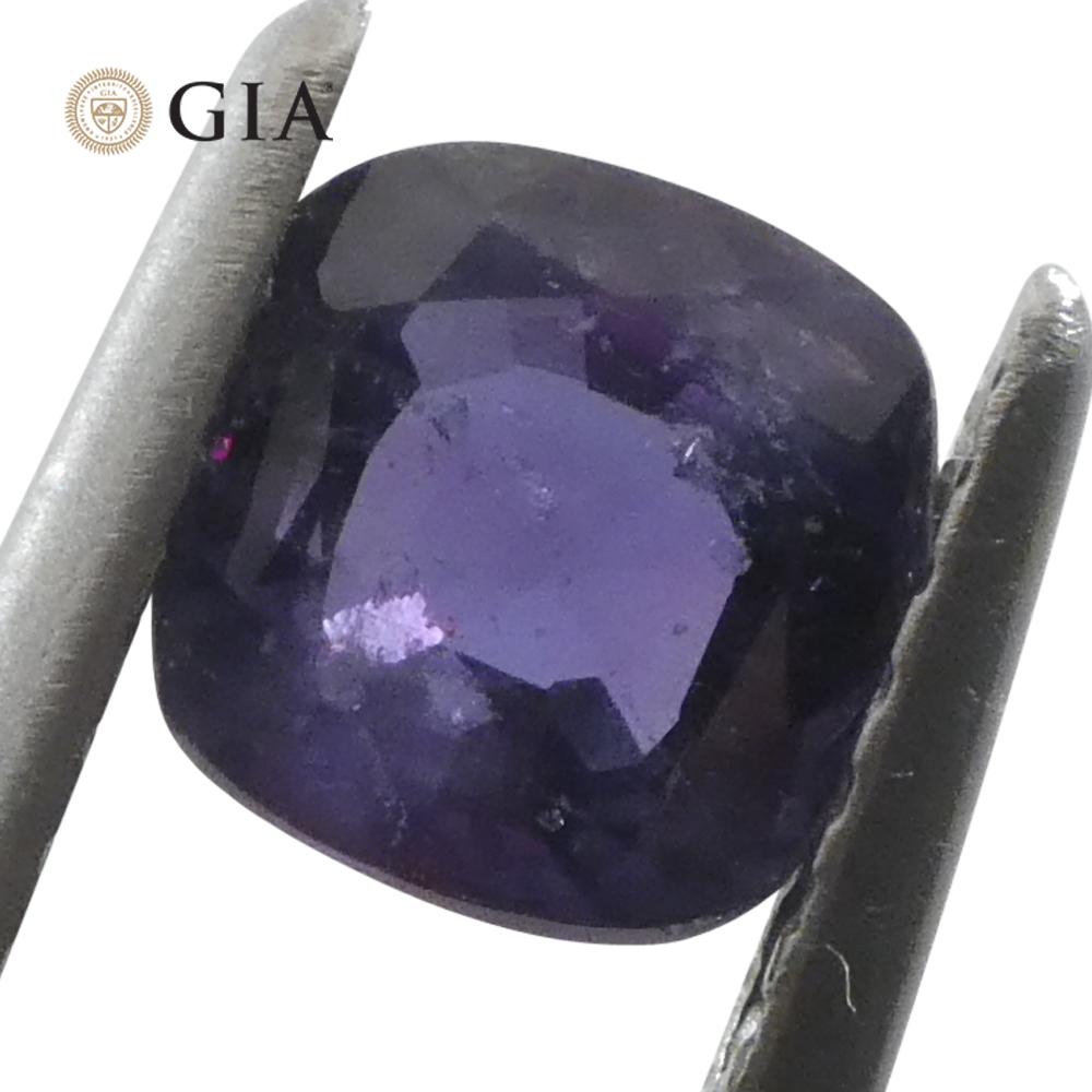 0.97ct Coussin Alexandrite bleu verdâtre à violet certifié GIA Madagascar Unhe en vente 1