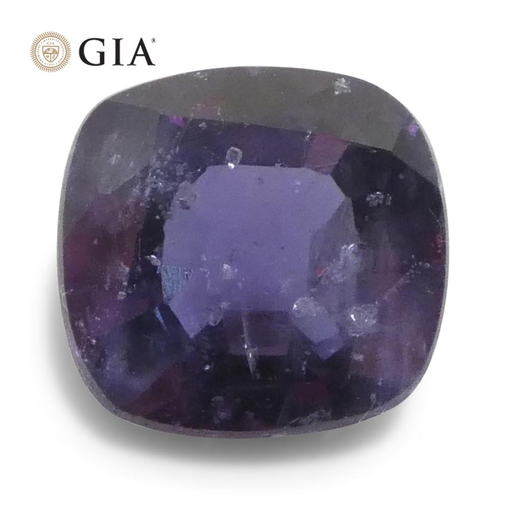 0.97ct Coussin Alexandrite bleu verdâtre à violet certifié GIA Madagascar Unhe en vente 2