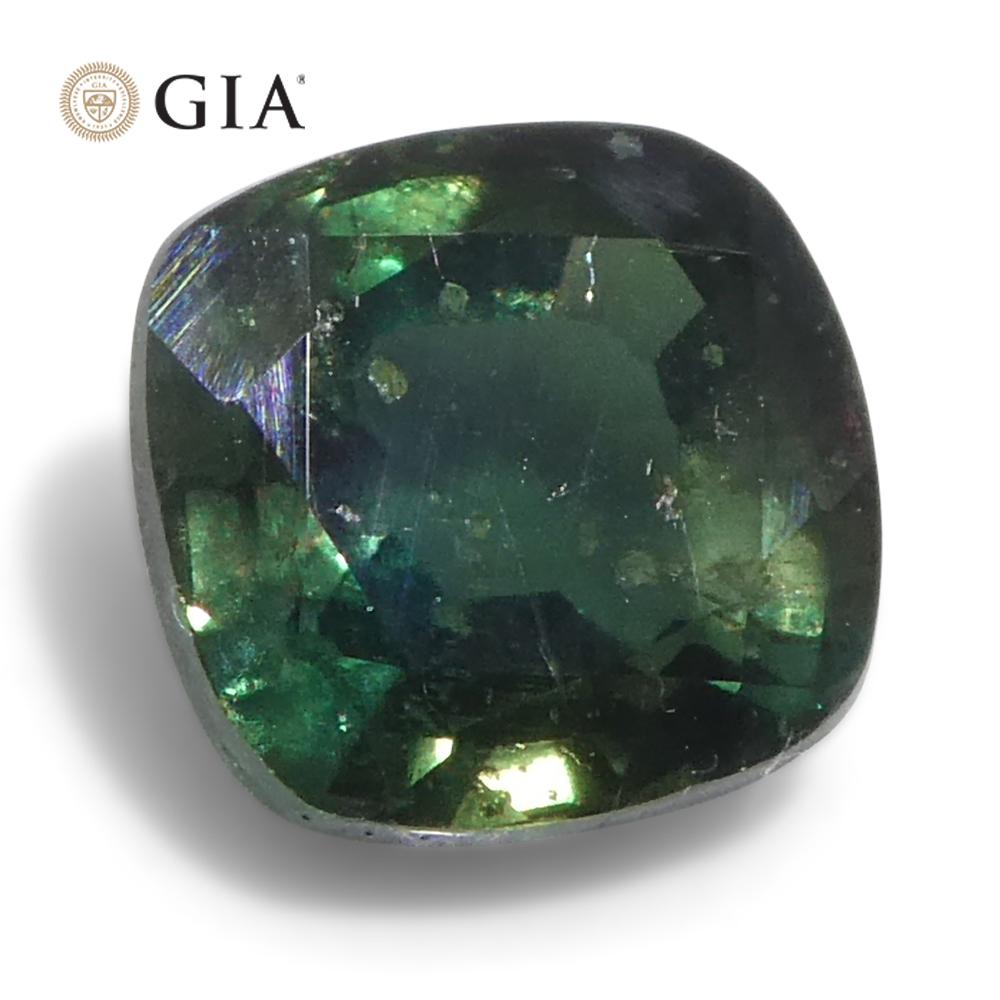 0.97ct Coussin Alexandrite bleu verdâtre à violet certifié GIA Madagascar Unhe en vente 4