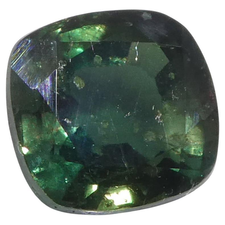 0.97ct Cushion Azul verdoso a púrpura Alejandrita GIA Certificado Madagascar Unhe