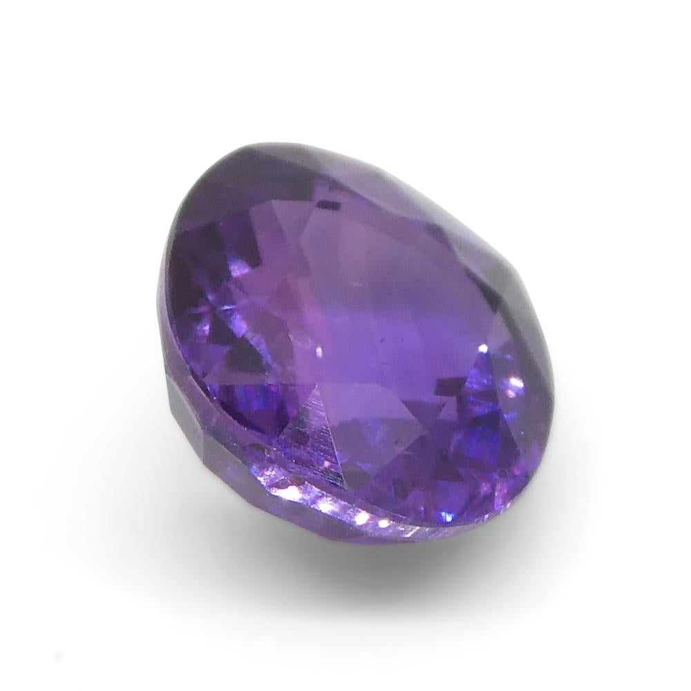 0.97ct Cushion Purple  Sapphire from East Africa, Unheated For Sale 8