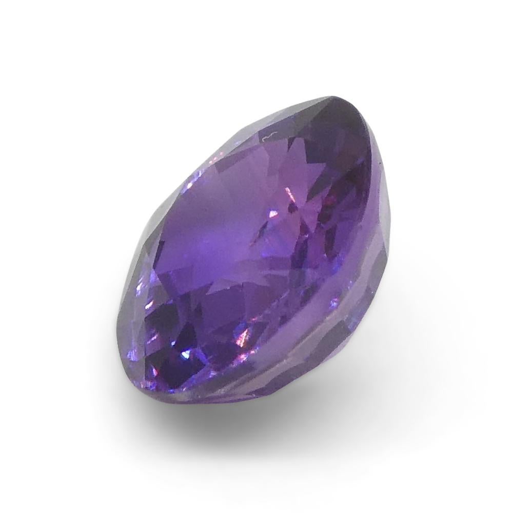 Women's or Men's 0.97ct Cushion Purple  Sapphire from East Africa, Unheated For Sale