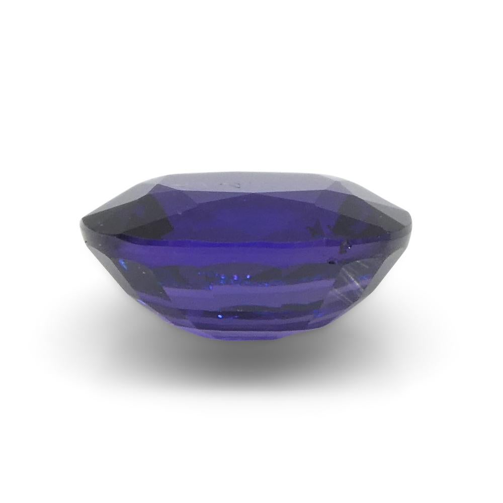 Women's or Men's 0.97ct Cushion Purple Sapphire from Madagascar, Unheated For Sale