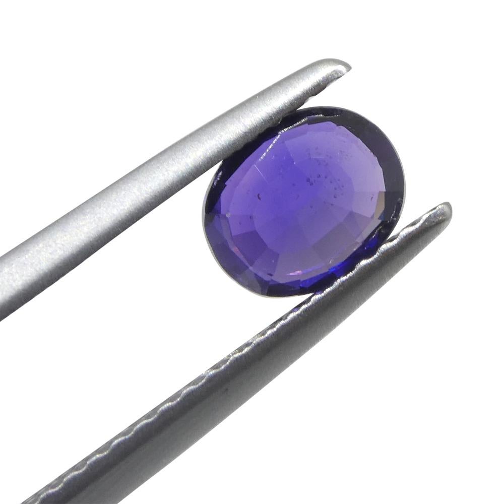 0.97ct Cushion Purple Sapphire from Madagascar, Unheated For Sale 2