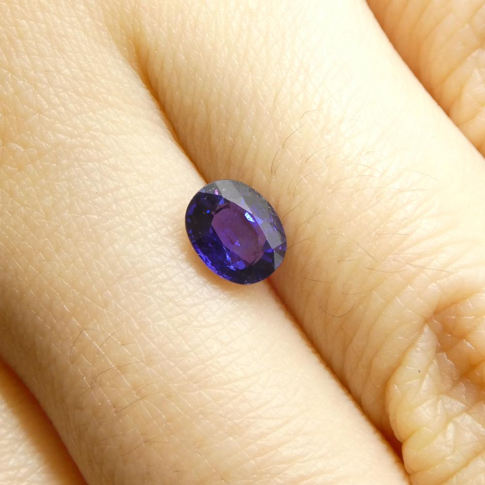 0.97ct Cushion Purple Sapphire from Madagascar, Unheated For Sale 3