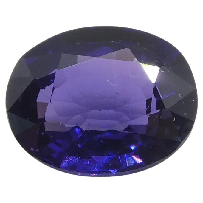 0.97ct Cushion Purple Sapphire from Madagascar, Unheated For Sale