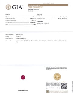 0.97ct Cushion Red Spinel GIA Certified