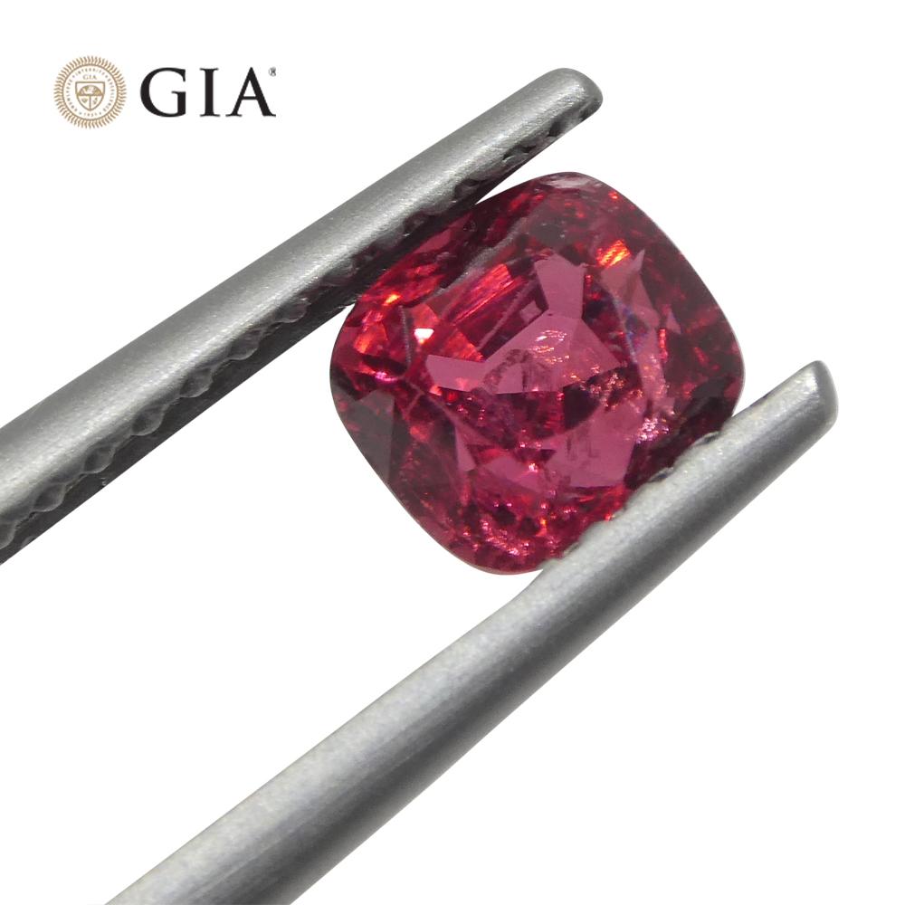 0.97ct Cushion Red Spinel GIA Certified    In New Condition For Sale In Toronto, Ontario