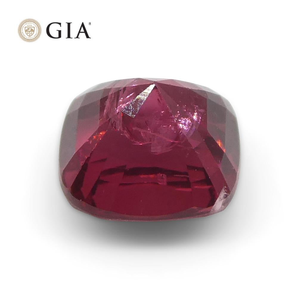 0.97ct Cushion Red Spinel GIA Certified    For Sale 2