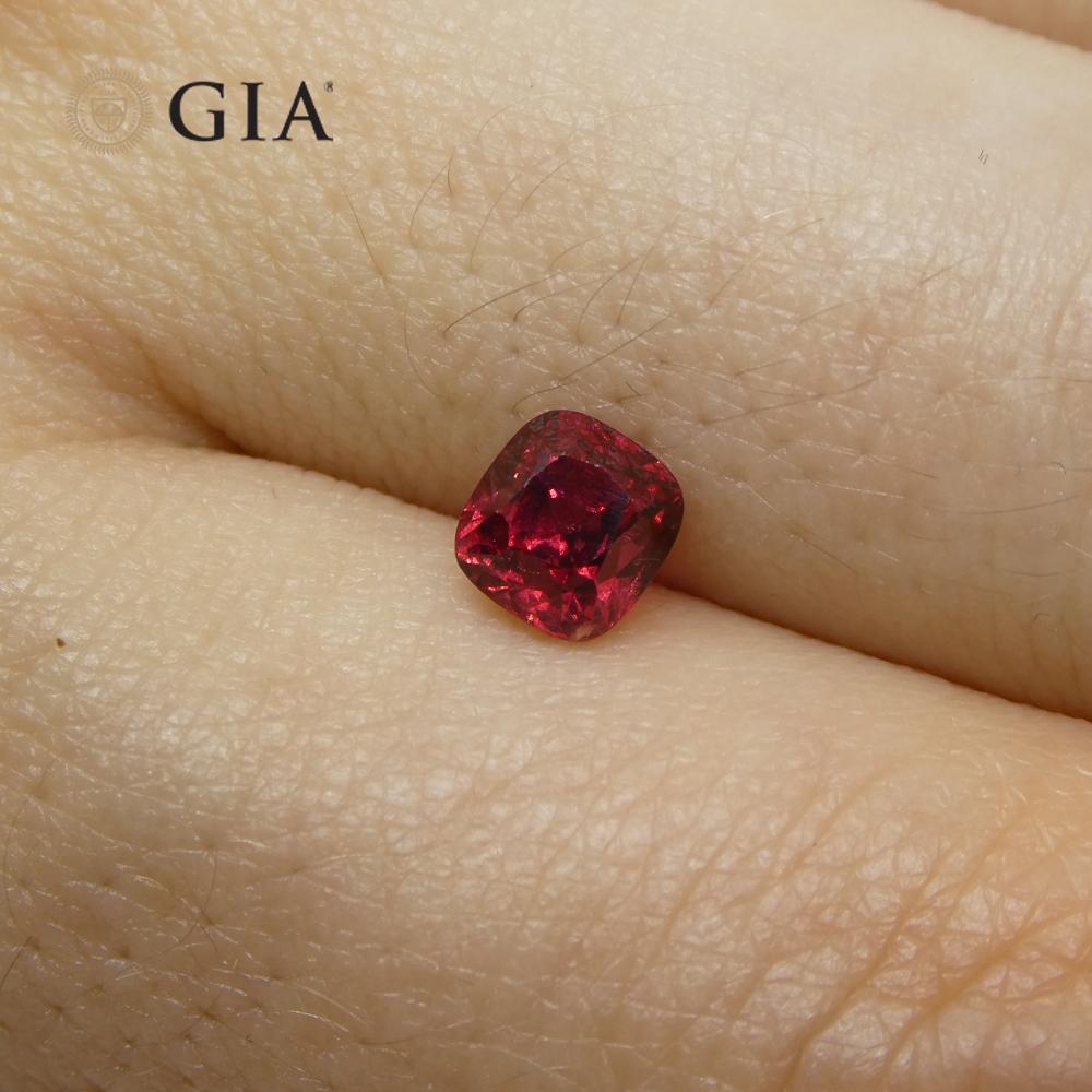 0.97ct Cushion Red Spinel GIA Certified    For Sale 4