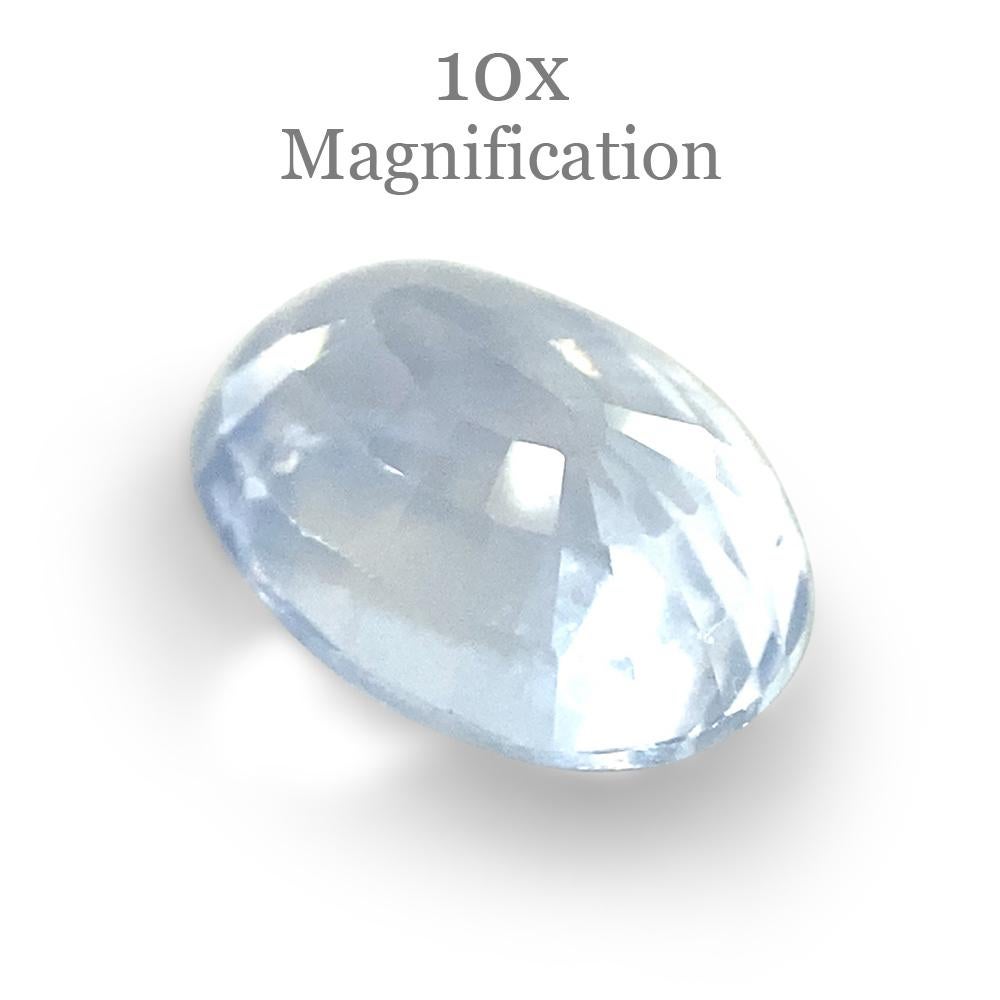 0.97ct Oval Icy Blue Sapphire from Sri Lanka Unheated For Sale 5