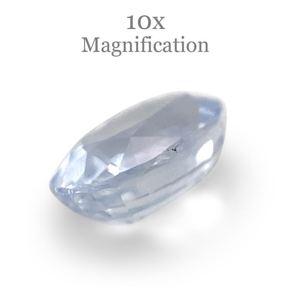 0.97ct Oval Icy Blue Sapphire from Sri Lanka Unheated For Sale 6