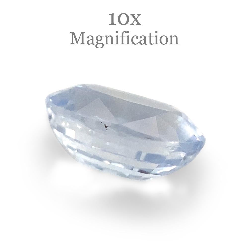 0.97ct Oval Icy Blue Sapphire from Sri Lanka Unheated For Sale 7