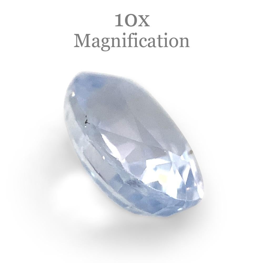 0.97ct Oval Icy Blue Sapphire from Sri Lanka Unheated For Sale 8
