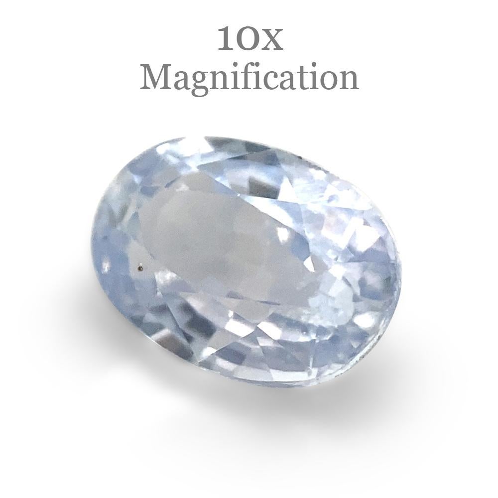 0.97ct Oval Icy Blue Sapphire from Sri Lanka Unheated For Sale 9