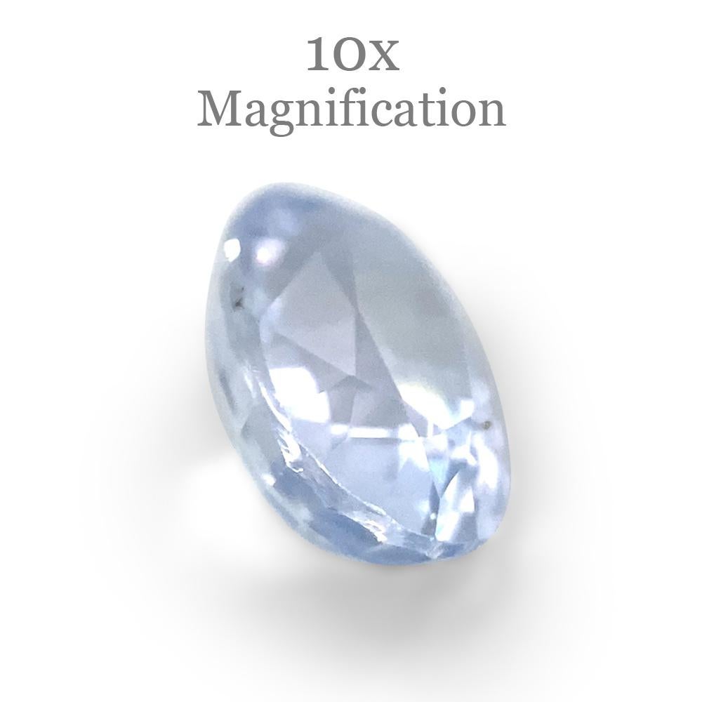 0.97ct Oval Icy Blue Sapphire from Sri Lanka Unheated For Sale 1