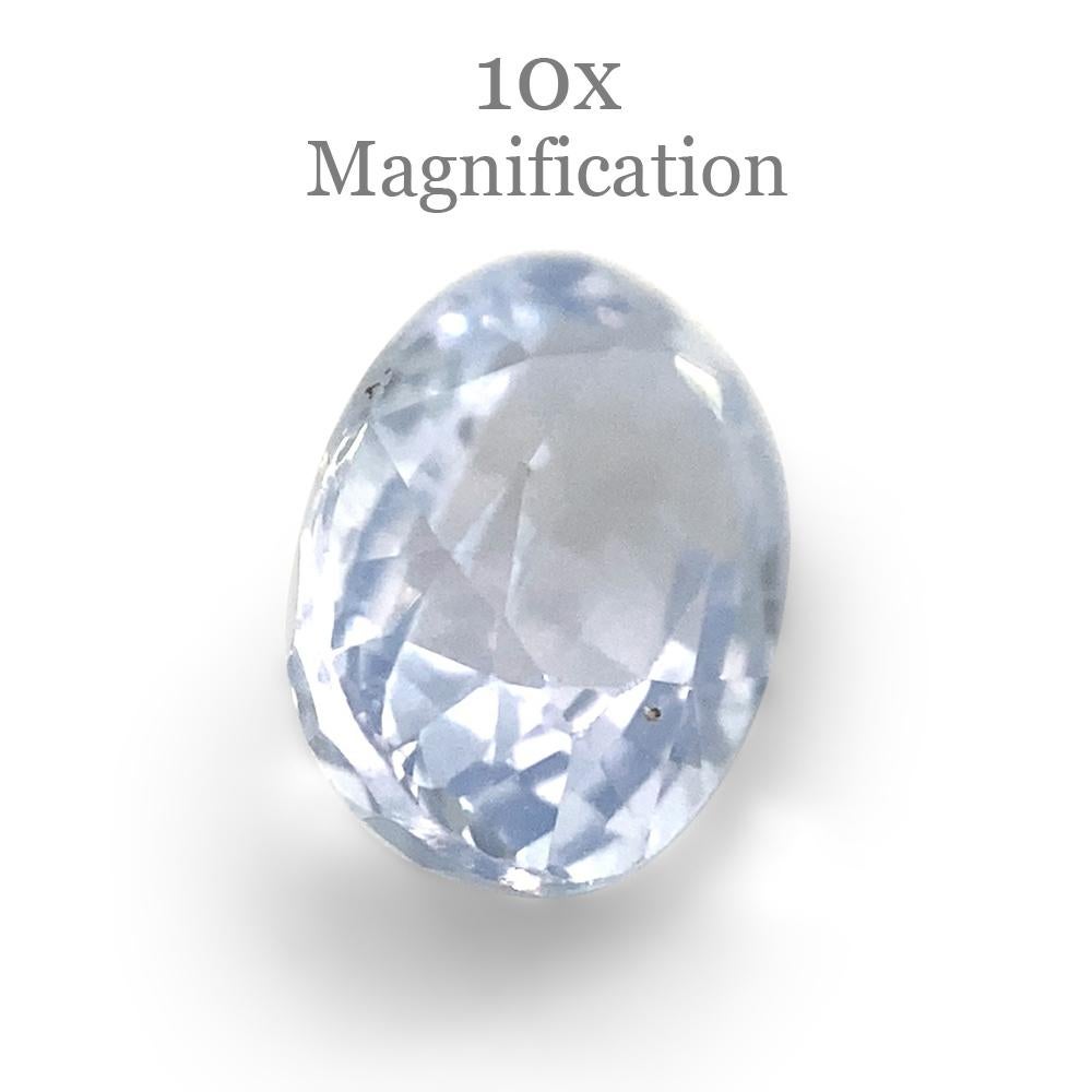 0.97ct Oval Icy Blue Sapphire from Sri Lanka Unheated For Sale 2