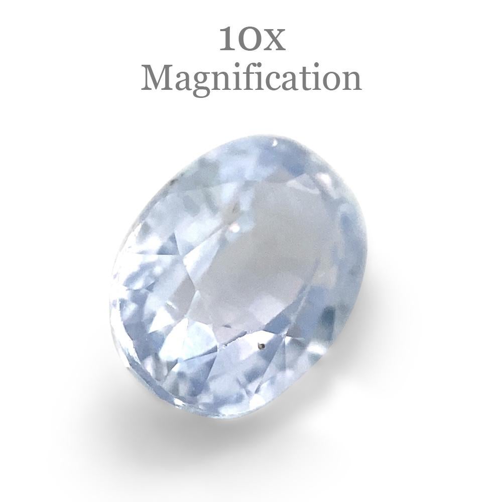0.97ct Oval Icy Blue Sapphire from Sri Lanka Unheated For Sale 3