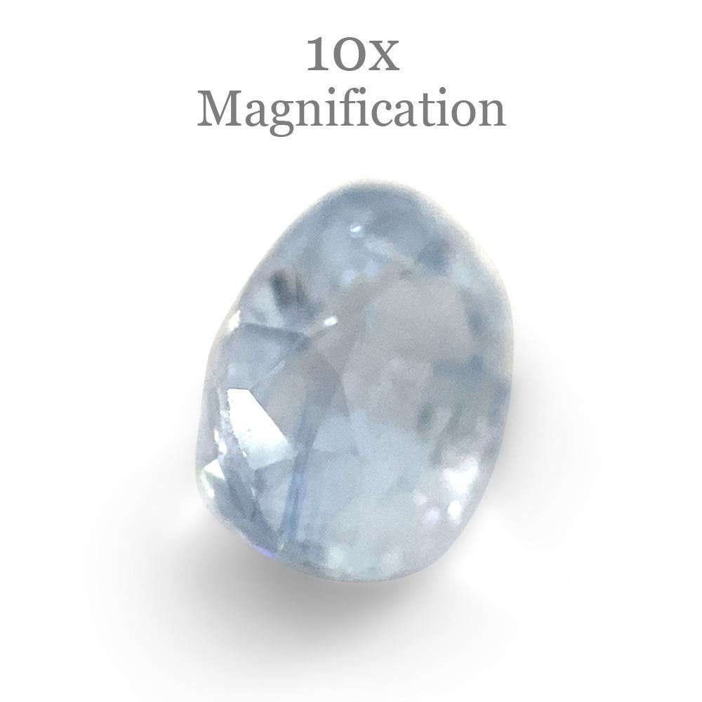 0.97ct Oval Icy Blue Sapphire from Sri Lanka Unheated For Sale 3